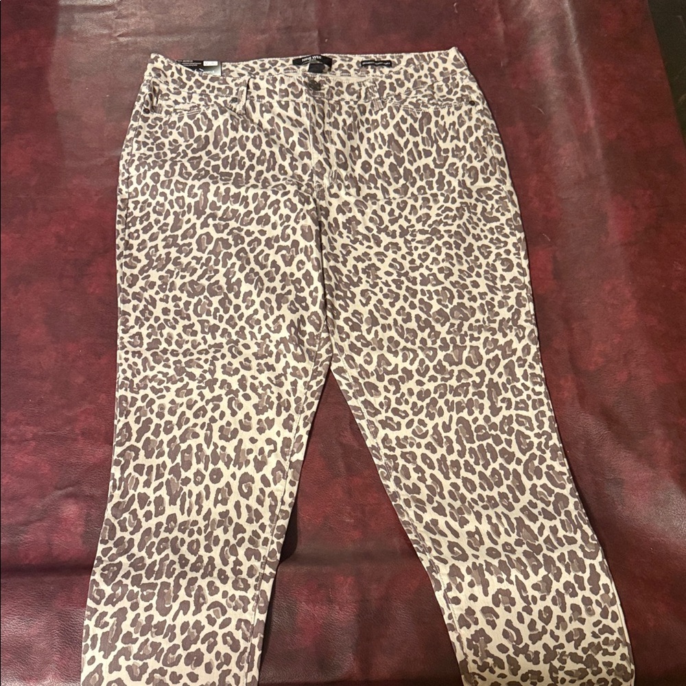 Nine West Animal Print Skinny Jeans